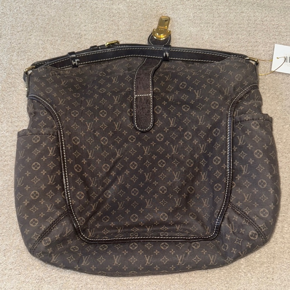 Louis Vuitton Brown and Gold Monogram Shoulder Bag with Gold Hardware - Picture 7 of 14